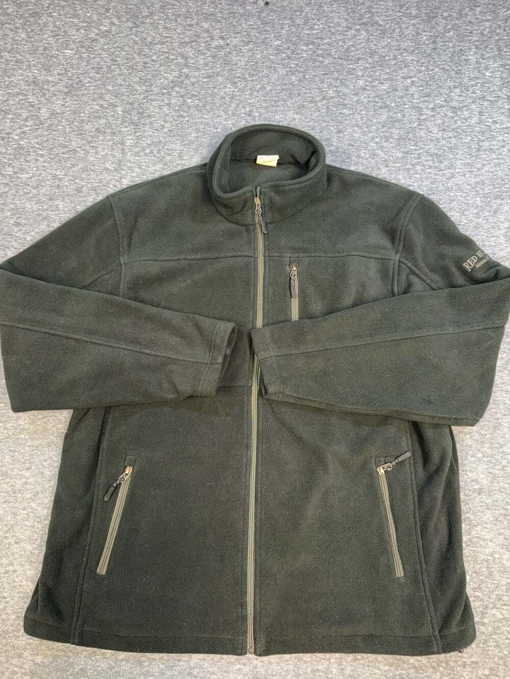 Red Head Brans Co. Fleece Zip Up Mens Size XL Black
